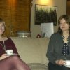 Erin Howard-Hoszko and Cathy Winters having tea